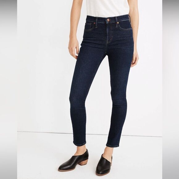 Madewell 9" Mid-Rise Skinny Jeans in Orland Wash: TENCEL Denim Edition, Size 25 - Picture 1 of 12